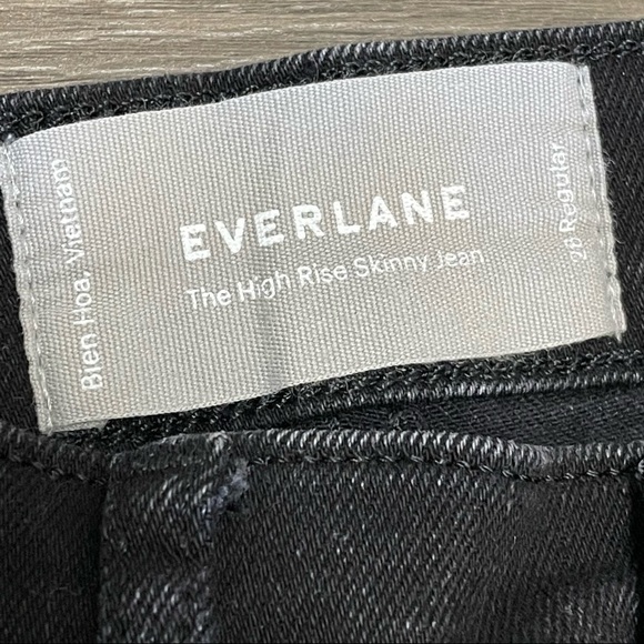 Everlane High Rise Washed black Stretch Skinny jeans Size 28. - Picture 5 of 11